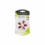 Valve caps aluminium Hexagonal, 5pcs - Red
