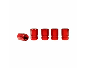 Ornamente capacele valve Hexagonal din aluminiu, 5buc - Rosu