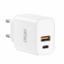 Incarcator retea Amio cu 2 porturi, USB-A si USB-C, 20W Quick Charge, PCH PRO-09, 230V