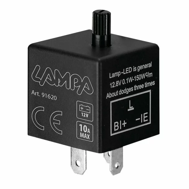 Releu electronic pentru semnalizatoare cu variator de frecventa intermitenta - 12V - 10A