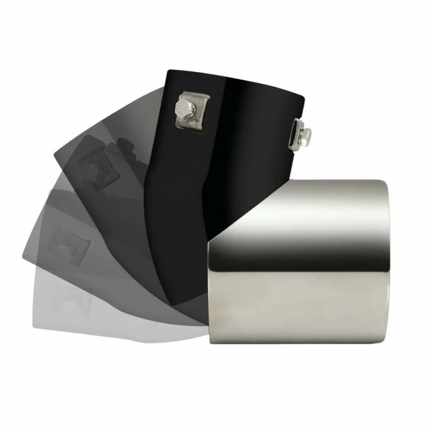 Ornament toba esapament curbat TS-68, din otel inoxidabil lustruit, sunet sport, racordare Ø40-62mm - Resigilat