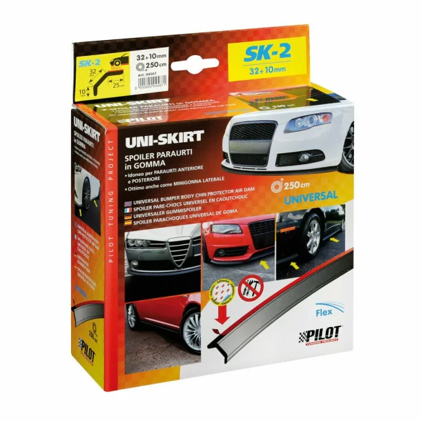 SK-2, Uni-Skirt, Universal trim for front or rear bumper, sills, 250 cm, 32+10 mm