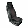 Husa scaun camion Mirian, din imitatie de piele si piele intoarsa matlasata, 1buc - Negru/Rosu