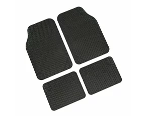Drena Gomma 4, univerzális 4 darabos gumiszőnyeg - Fekete