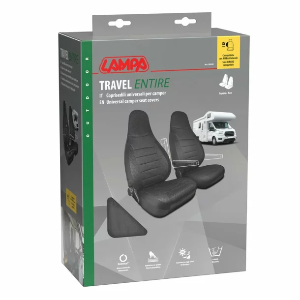 Huse scaun universale pentru autorulota Travel Entire, 2buc, Negru