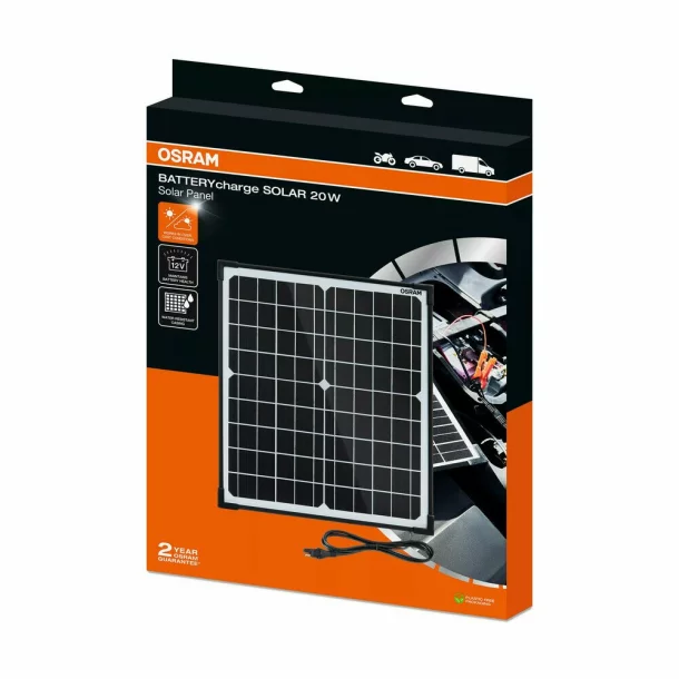 BATTERYcharge SOLAR 20W, Solar-powered battery maintenance for vehicles