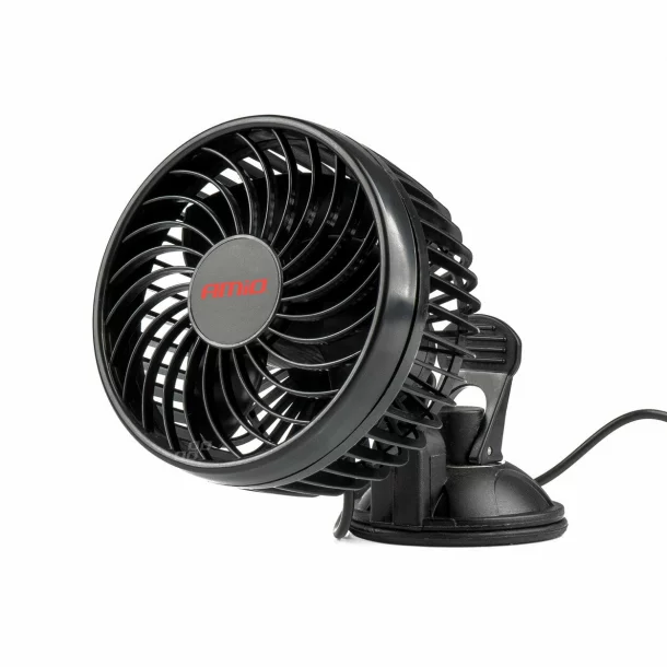 Ventilator auto cu 2 viteze, fixare cu ventuza, diametru 4.5&#039;&#039;, Amio, 12V