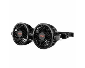Ventilator auto dublu cu 2 viteze, fixare la tetiera, diametru 2x4&#039;&#039;, Amio, 12V