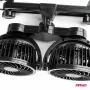 Ventilator auto dublu cu 2 viteze, fixare la tetiera, diametru 2x4&#039;&#039;, Amio, 12V