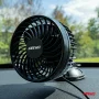 Ventilator auto cu 2 viteze, fixare cu ventuza, diametru 6&#039;&#039;, Amio, 24V