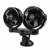 Ventilator auto dublu cu 2 viteze, fixare cu ventuza, diametru 2x4'', Amio, 24V