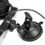 Double car fan with 2 speeds, suction cup attachment, diameter 2x4&#039;&#039;, Amio, 24V