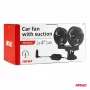 Double car fan with 2 speeds, suction cup attachment, diameter 2x4&#039;&#039;, Amio, 24V