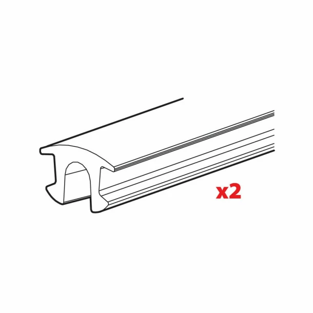 Set 2 cauciucuri inferioare pentru bare portbagaj Silenzio, Alumia, Helio, Quadra, Snap - L = 125 cm