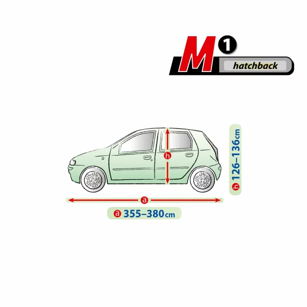 Prelata auto completa Membrane Garage, complet impermeabila si respirabila - M1 - Hatchback