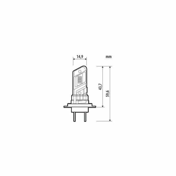 12V Halo Led Alien-X Series Quick-Fit - H7-H18 - PX26d / PY26d-1 - 1db