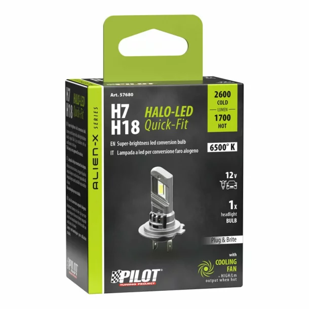 12V Halo Led Alien-X Series Quick-Fit - H7-H18 - PX26d / PY26d-1 - 1db
