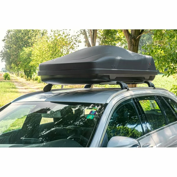 Box 400, cutie portbagaj ABS, 400 l - Negru embosat