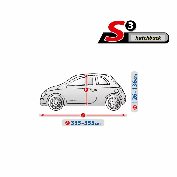 Optimal Membrane Garage komplet autótakaró ponyva, teljesen vízálló és légáteresztő - S3 - Hatchback