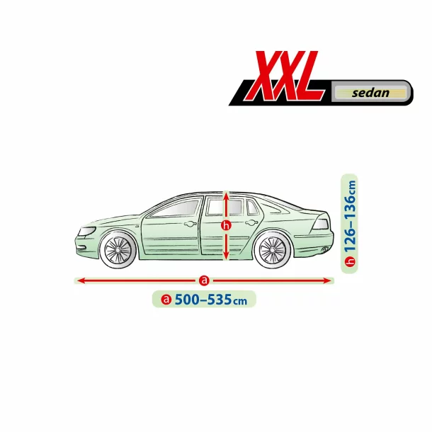 Membrane Garage komplet autótakaró ponyva, teljesen vízálló és légáteresztő - XXL - Sedan