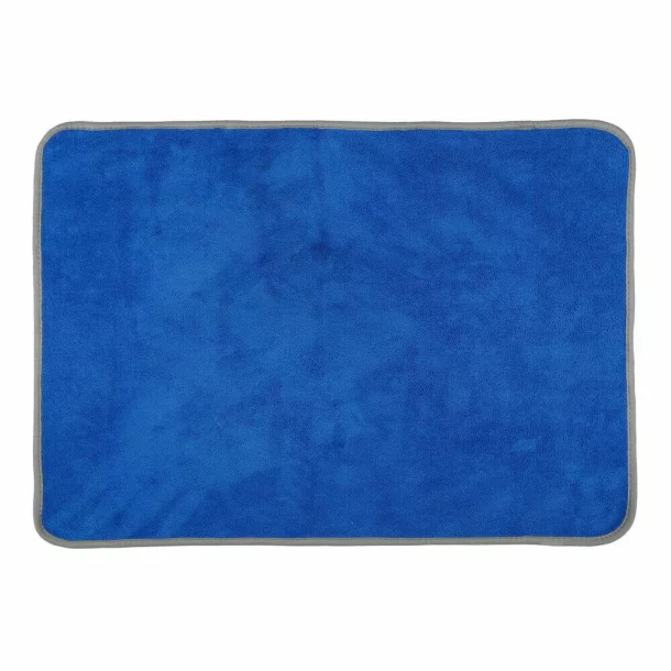 Laveta microfibra cu fata dubla, Premium Quality - 40x70 cm - Gri/Albastru