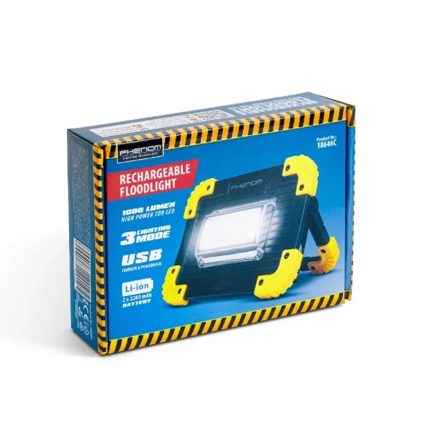 Lampă de Lucru Multifuncțională - 1000 Lumeni LED COB - Acumulată Li-ion - Micro-USB