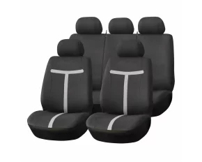 Huse scaun universale 9buc, Amio SC-06 - Negru/Gri