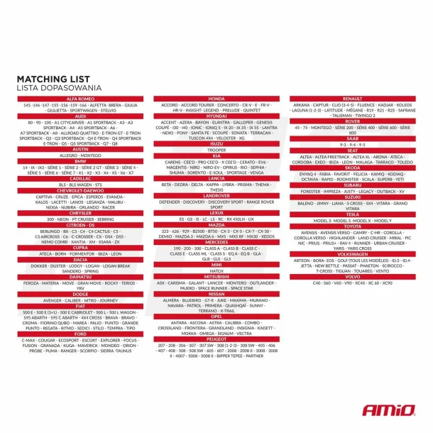 Univerzális üléshuzatok 9 db-os, Amio SC-11 - Fekete