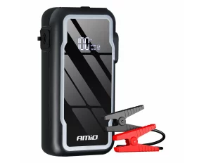 3 az 1-ben hordozható inditó robot LED-del és Powerbank, 12V, 12Ah, 1600A, AMIO