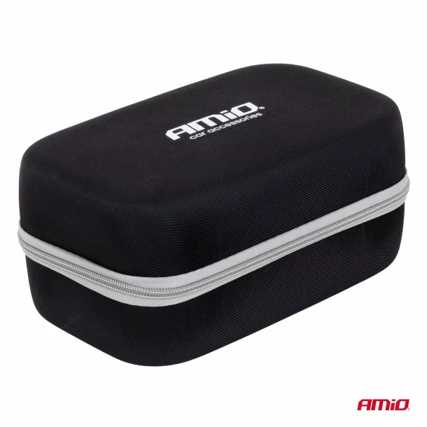 4 az 1-ben hordozható inditó robot LED-del, légkompresszorral és Powerbank, 12V, 12Ah, 1600A, AMIO