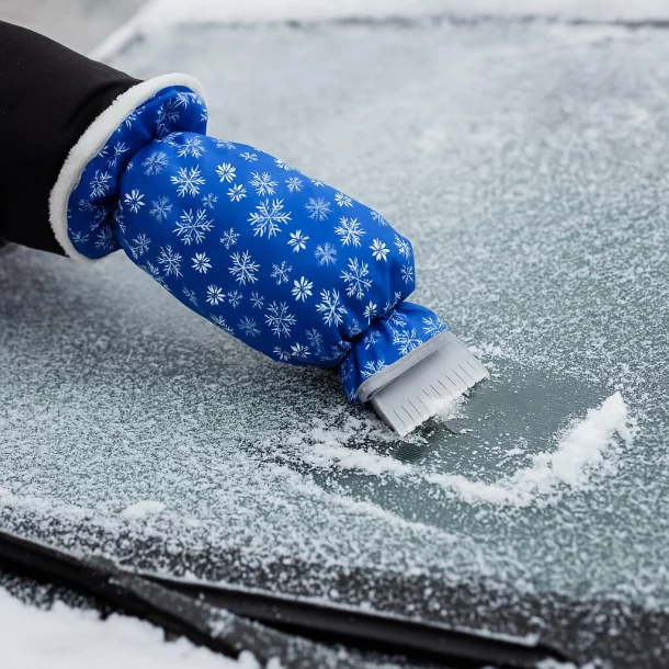 Jégkaparó kesztyűvel, Alpin S2-GL - Fehér/Kék