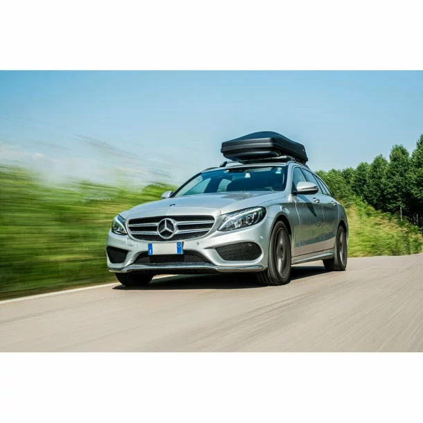 Box 480, cutie portbagaj ABS, 480 l - Negru embosat