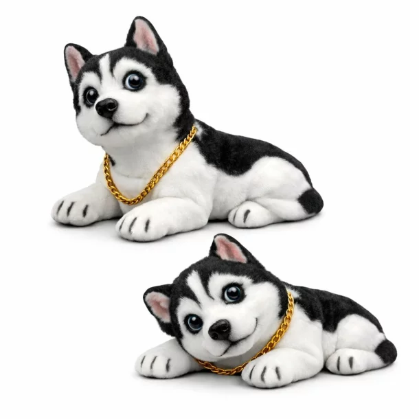 Ornament auto interior, caine care da din cap - Husky