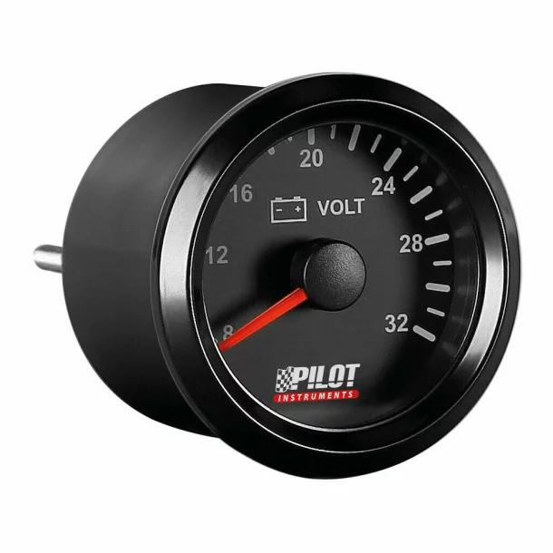Voltmetru Seria Black Analog, 9-32V - Ø 2" (52 mm)