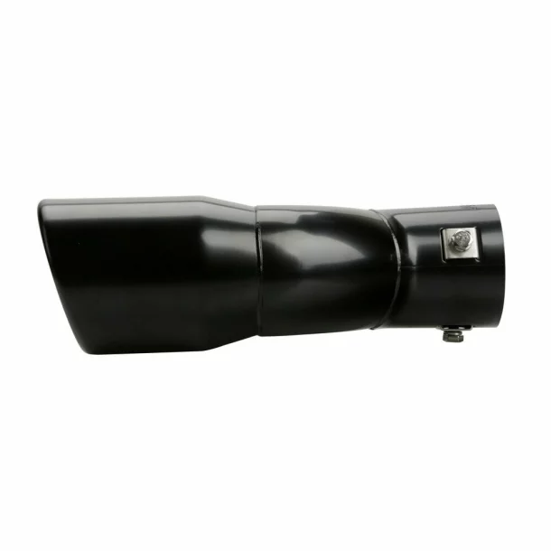 Ornament toba esapament TS-73, din otel inoxidabil lustruit, racordare Ø37-60mm - Negru