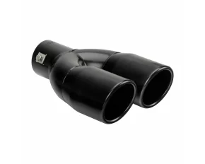 Ornament toba esapament TS-73, din otel inoxidabil lustruit, racordare Ø37-60mm - Negru