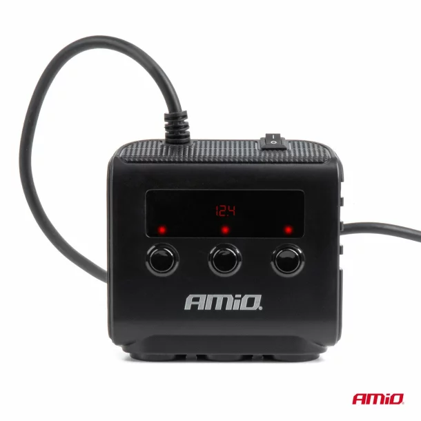 Priza tripla bricheta cu 4xUSB-A + USB-A/USB-C QC3.0 PD3.0 180W, 12/24V, Amio