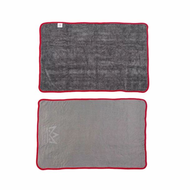 Laveta microfibra cu fata dubla, Miracle - 50x80 cm - Gri/Rosu