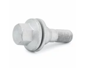 Febi flat wheel bolt with washer, 17mm head, M12x1.25 thread, 17mm thread length, 58mm length, 1pc - Citroën, DS, Fiat, Opel, Peugeot, Toyota, Vauxhall