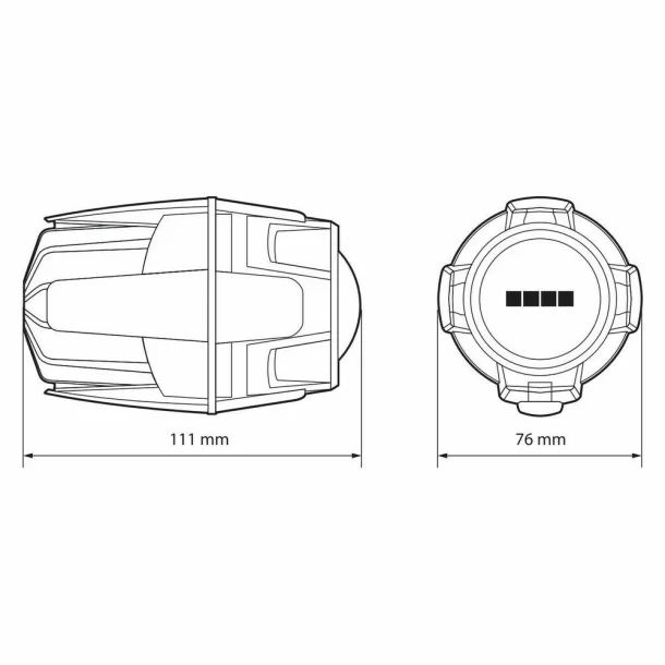 Fog-X1, kit proiectoare auxiliare LED pentru ceata moto - 12V - 20W