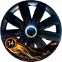 Set capace roti auto Cridem Drift RC 4buc - Negru/Crom - 14''