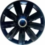 Set capace roti auto Cridem Drift RC 4buc - Negru/Crom - 16''