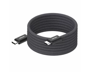 Cablu de date si incarcare USB Type-C la tip USB Type-C, cu sistem de conectare magnetica, 60W, 200cm