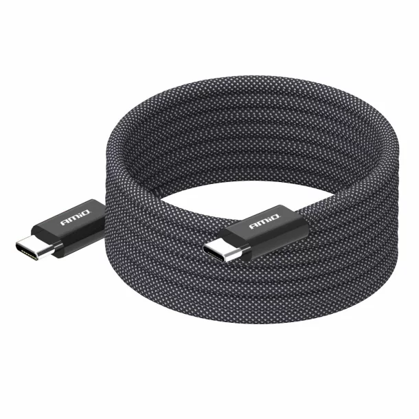Cablu de date si incarcare USB Type-C la tip USB Type-C, cu sistem de conectare magnetica, 60W, 200cm