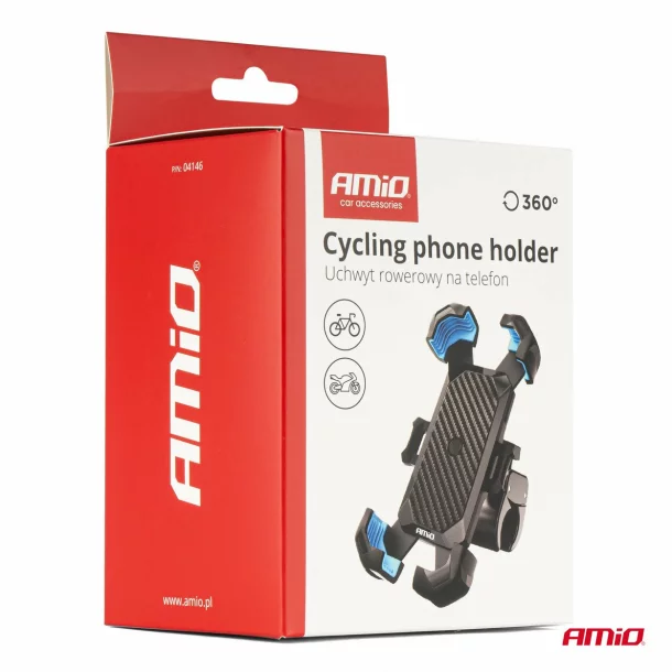 Suport telefon rotativ 360° pentru bicicletă, motocicletă și scuter