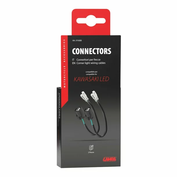 Set de cabluri si mufe pentru semnalizatoare 2buc - Kawasaki Led