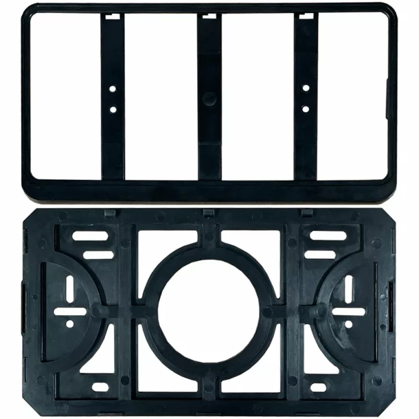 Suport numar inmatriculare auto TIP D, 30x15cm, ABS - Negru