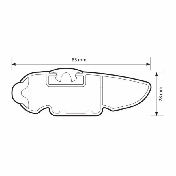 Silenzio CX NOU, bara portbagaj din aluminiu - 79 cm
