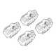 Kit de montaj pentru bare Alumia, Quadra, Silenzio C212 - Kia Rio 5p 04/17>08/20, Rio 5p 09/20>12/23