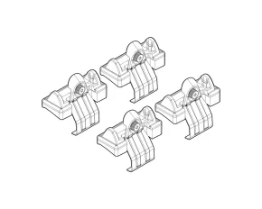 Kit de montaj pentru bare Alumia, Quadra, Silenzio C001 - Ford Fiesta 05/02>12/05, Fiesta 01/06>08/08